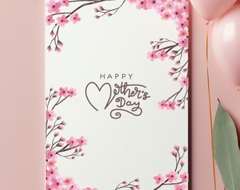 Mothers Day Card | Happy Mothers Day | Pink Flower Card | Mothering Sunday | Mothers Day Card With Flowers | Special Mothers Day Card