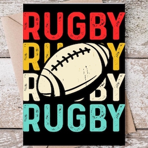 d'anniversaire de rugby de Zazzle.be Liste d'envies Vous avez des idées ? carte pour fan de rugby | carte postale pour lui | carte postale pour elle | d'anniversaire de joueur de rugby | Cadeau pour fan de rugby | Essai gagnant
