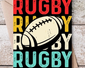 d'anniversaire de rugby de Zazzle.be Liste d'envies Vous avez des idées ? carte pour fan de rugby | carte postale pour lui | carte postale pour elle | d'anniversaire de joueur de rugby | Cadeau pour fan de rugby | Essai gagnant