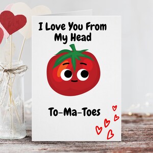 Carte de Saint-Valentin pour lui ou elle, carte d'anniversaire, carte de Saint-Valentin drôle pour lui, carte coeurs d'amour rouge et rose pour elle