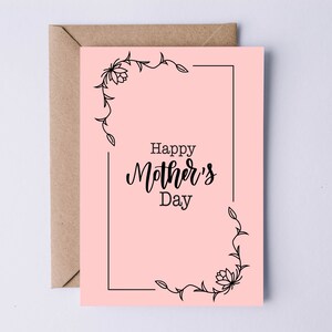 Bonne fête des mères | carte élégante | carte postale pour maman |