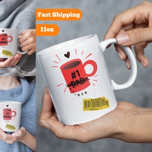 Presente para mamãe | #1 Mãe | Não. 1 caneca da etiqueta da mamã |Reduced | Presente engraçado para a mãe | Presente de piada para a mãe | caneca 11oz | Presente de Dia das Mães | Presente de aniversário