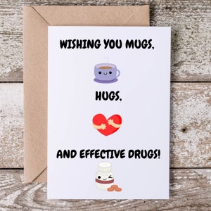 Tarjeta divertida de "Que te mejores pronto" / Deseos sinceros de recuperación / Regalo único para sentirse mejor / Linda nota de aliento / Tarjeta de amistad / Tarjeta de "Que te mejores pronto"