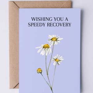 Carte de rétablissement rapide | Salutations de sympathie | Vœux de rétablissement sincères | Cadeau unique pour se sentir mieux, jolie note d'encouragement