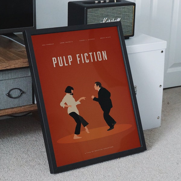 Pulp Fiction Digital Movie Poster | Tarantino films Print | Digital Movie Poster Download | |Minimalist Movie Poster | Gift for Movie Lovers