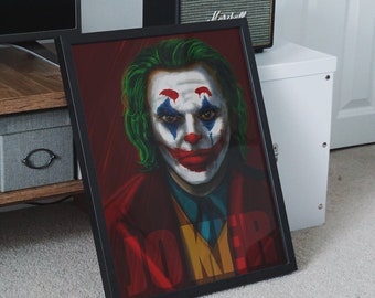 Joker Movie Poster - Dark Gothic Artwork Print – Film Inspired Wall Decor