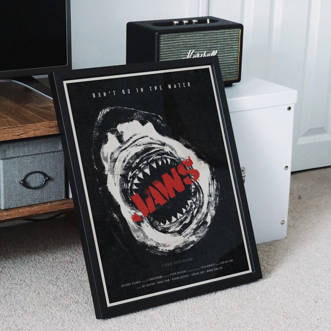Jaws Movie Poster Digital Film Poster Download Steven Spielberg