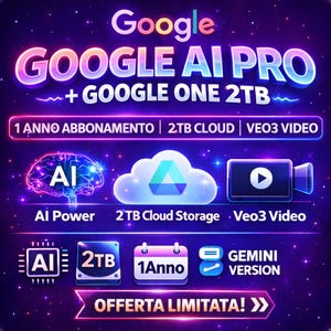 Google AI Pro-abonnement: 1 jaar, 2 TB cloudopslag (Gemini-versie)