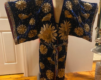 Vintage "purely perfect"  and nothing like it.....lush  plush velvet beaded and  sequin coat  designed by Jeanette kastenberg