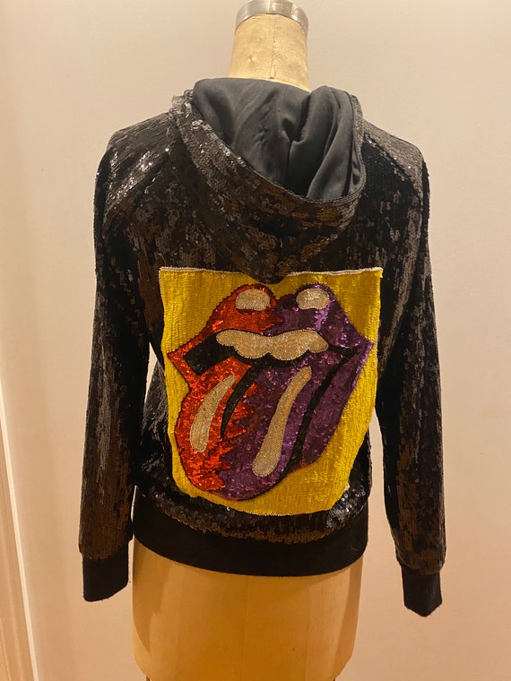 Vintage stretch sequin bomber Pure Rock and Roll. 