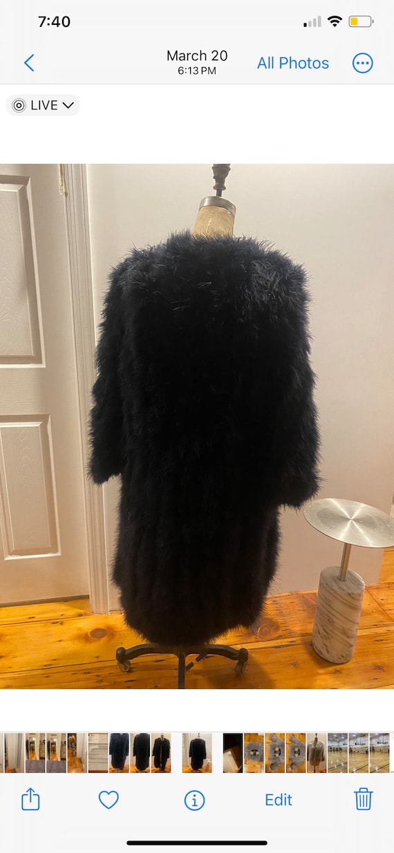 Vintage marabou coat designed by Jeanette Kastenb… - image 2