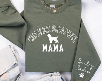 Cocker Spaniel Mama Sweatshirt, Cocker Spaniel Crewneck Sweater, Dog Owner Gift, Cocker Spaniel Mom Shirt, Cocker Spaniel Gifts for Her