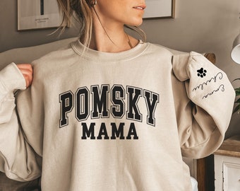 Personalized Pomsky Mama Sweatshirt, Pomsky Mom Gift, Dog Lover Gift, Pomsky Mom, Pomsky Crewneck, Pomsky Shirt, Pomsky Gift, Pomsky Mama