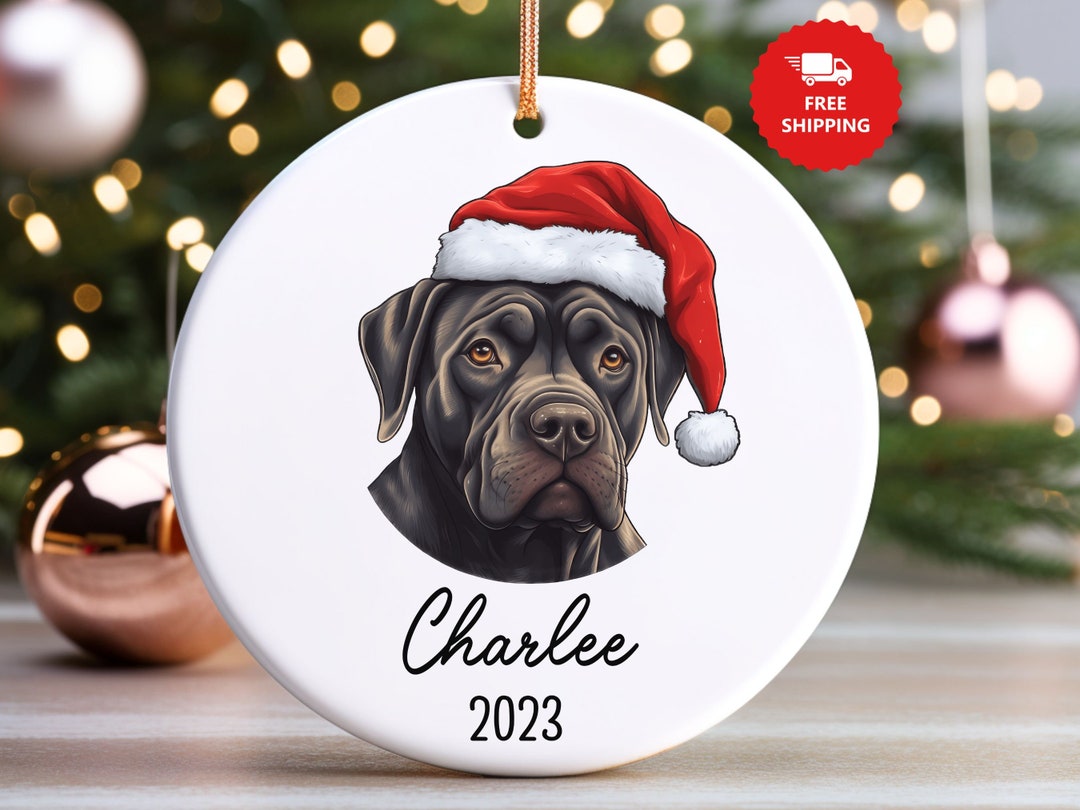 Personalized Cane Corso Christmas Ornament Custom Dog Etsy