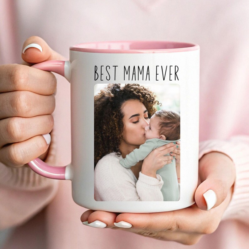 Mom Photo Mug, Personalized Mom Mugs with Name, Best Mama Ever Mug, Mothers Day Mom Mug, Custom Mama Mug with Kids Name, Mom Coffee Mug Gift bild 4