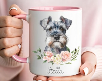 Personalized Schnauzer Mug, Schnauzer Mom Mug, Schnauzer Mom Gifts, Schnauzer Gifts, Schnauzer Mugs, Dog Name Mug, Custom Dog Mug