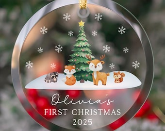 Personalized Babys First Christmas Ornament, Baby 1st Christmas Gifts, Baby First Christmas Keepsake, Baby Girl Ornament, Baby Boy Ornament