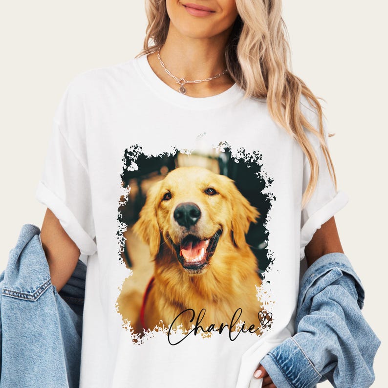 Comfort Colors® Custom Pet Photo Shirt, Personalized Pet Gift for Owners, Custom Dog Photo Shirt, Custom Pet Picture Gifts, Dog Mom Tee bild 6