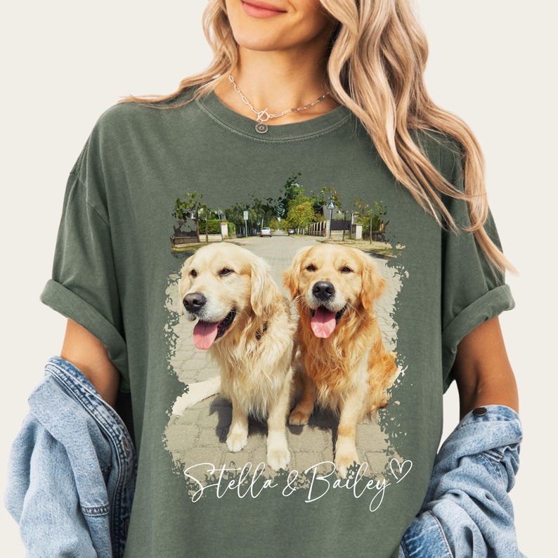 Comfort Colors® Custom Pet Photo Shirt, Personalized Pet Gift for Owners, Custom Dog Photo Shirt, Custom Pet Picture Gifts, Dog Mom Tee bild 2