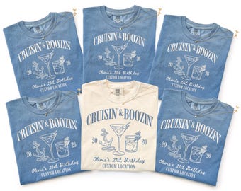 Comfort Colors® Custom Birthday Cruise Shirts, Matching Group Personalized Cruise Birthday Tees, 21st Birthday Cruise, 30th Birthday Cruise