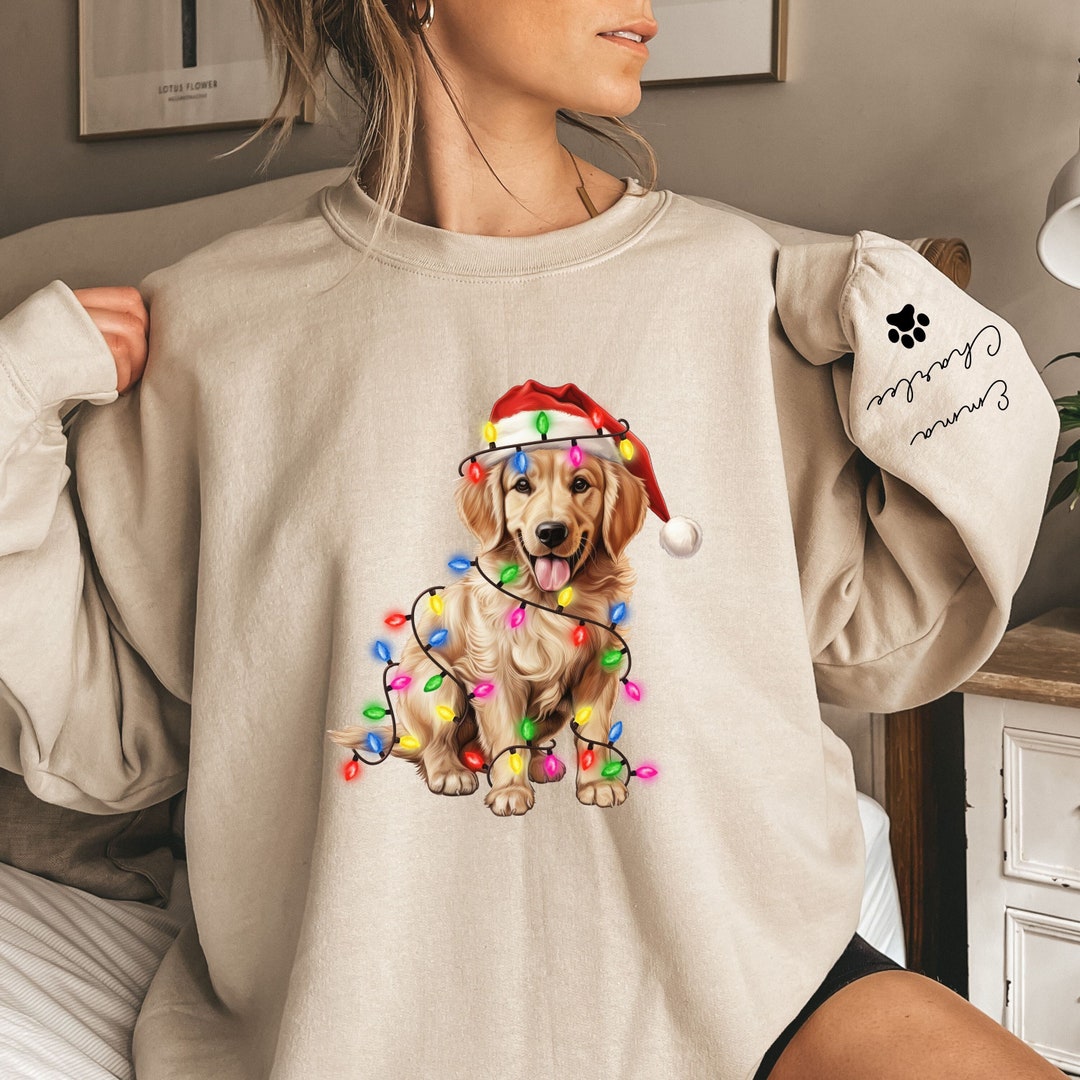 Custom Golden Retriever Christmas Sweatshirt Golden Mom Dog - Etsy