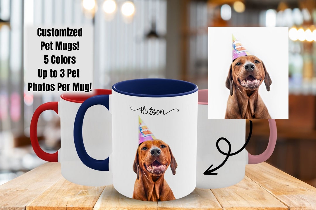 Pet Portrait Mug Pet Photo Mug Custom Pet Mug Personalized Etsy
