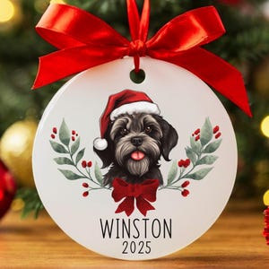Personalized Havanese Christmas Ornament, Custom Dog Keepsake, New Dog Name Ornament, Havanese Mom Gift, Havanese Ornament Gift