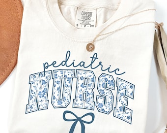 Pediatric Nurse Comfort Colors® Shirt, Peds Nurse Shirt, Pediatric Nurse Tees, Pediatrics Tshirt, Pediatric Nurse Gifts, PICU Nurse Shirt