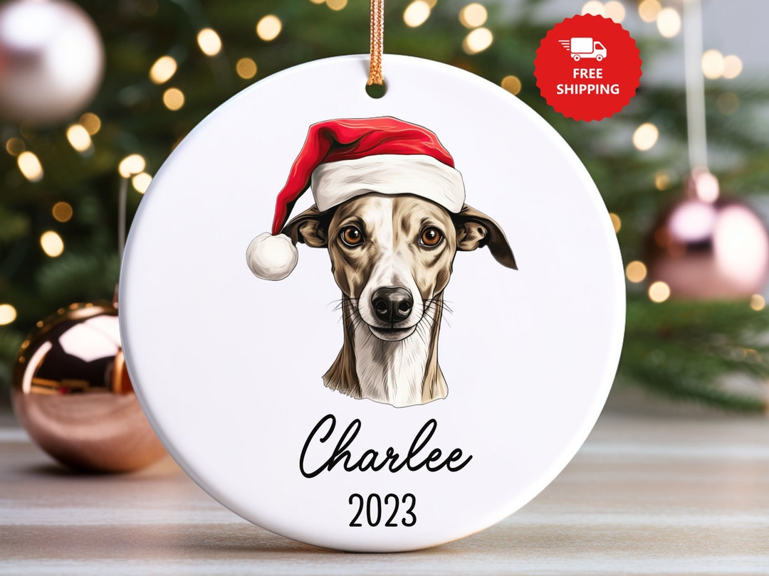 Personalized Whippet Christmas Ornament, Custom Dog Keepsake, New Dog