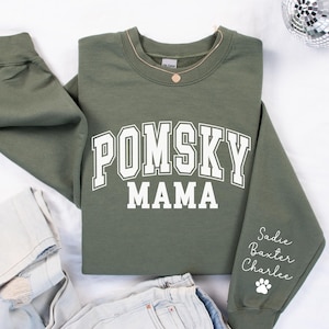 Personalized Pomsky Mama Sweatshirt, Pomsky Mom Gift, Dog Mom Gift, Pomsky Mom, Pomsky Crewneck, Pomsky Shirt, Pomsky Gift, Pomsky Mama