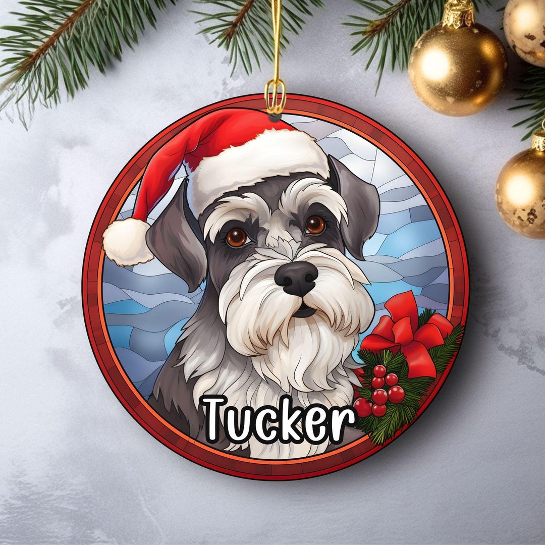Schnauzer Christmas Ornament, Schnauzer Ornament, Schnauzer Gifts
