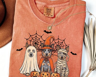 Comfort Colors® Australian Cattle Dog Halloween Shirt, Fall Cattle Dog Shirt, Cattle Dog Mom Shirt, Cattle Dog Owner Gifts, Cattle Dog Tees