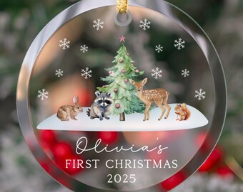 Personalized Babys First Christmas Ornament, Baby 1st Christmas Gifts, Baby First Christmas Keepsake, Baby Girl Ornament, Baby Boy Ornament