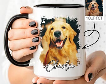 Custom Dog Photo Mugs, Personalized Photo Dog Gifts, Custom Dog Mug, Dog Picture Mug, Dog Owner Mug, Dog Picture Gift, Pet Photo Gift Idea