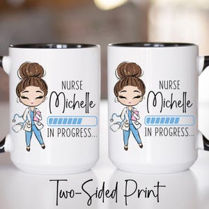 Future Nurse Mug, Funny Nursing Student Gifts for Women, Future Nurse Gift, Nurse In Progress Mug, Nurse Loading, Student Nurse Gift imagen 4