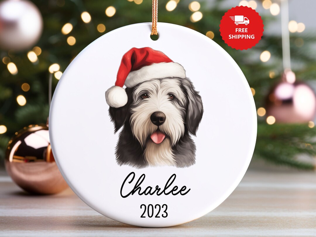 Personalized Sheepdog Christmas Ornament Old English Etsy