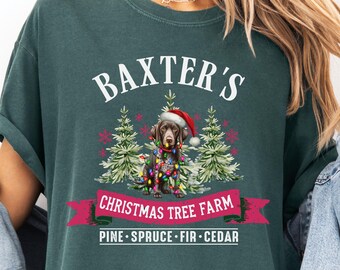 Comfort Colors® Custom German Shorthaired Pointer Christmas Shirt, Pointer Mom Gifts, GSP Shirt, Pointer Tshirt, GSP Owner Gifts for Her