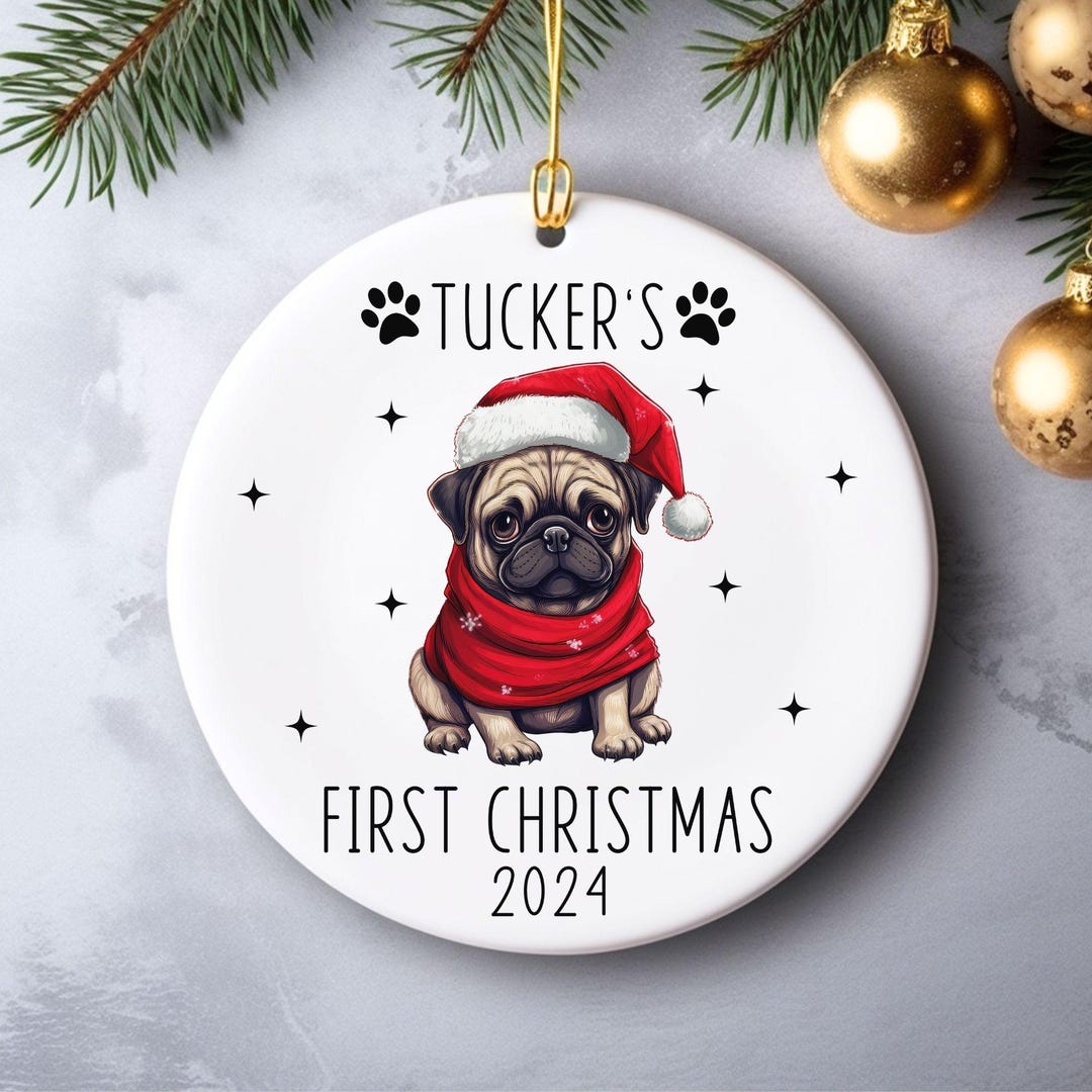My First Christmas Picture Frame Ornaments, Pet's 1st Xmas Photo Frame Ornaments