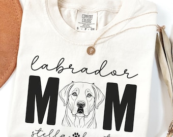Comfort Colors® Labrador Mom Shirt, Custom Labrador Shirt with Names, Labrador Retriever Tshirts, Personalized Labrador Gifts, Labrador Tee