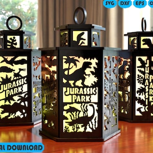 Dinosaur Lamp Decoration Svg, Dino Decoration Laser Cut Svg