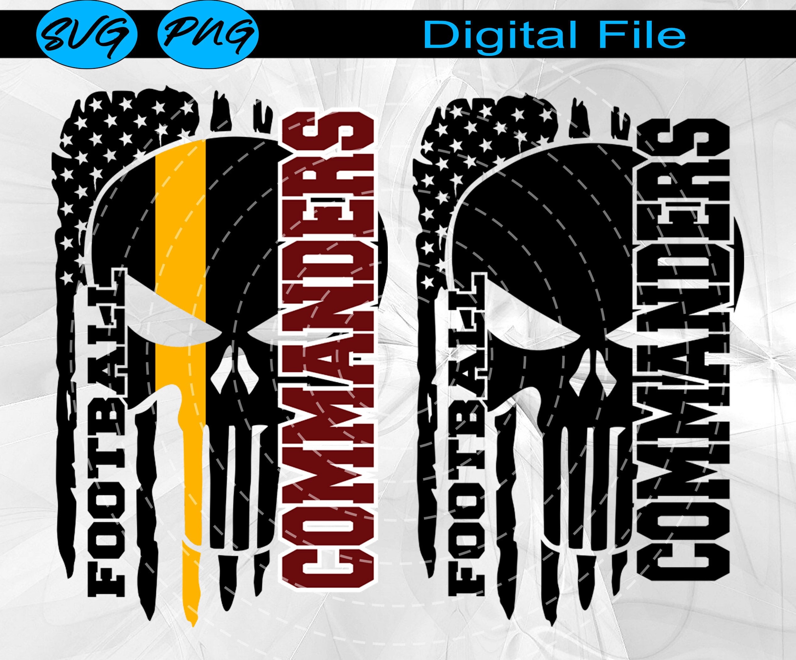 Commanders Football SVG - Etsy