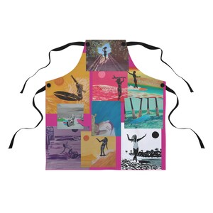 Seasidesart Women Surf Patch Ouilt Look Apron