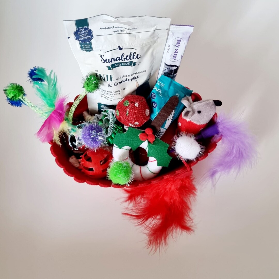Cat Lover Gift Box, Toy and Treat Gift Box, Pet Christmas Gifts, Cat