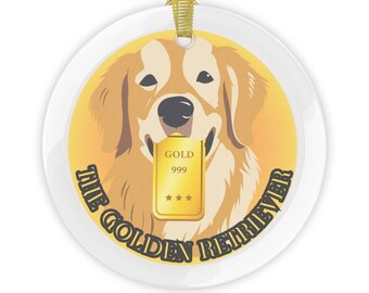 Funny Golden Retriever Christmas Ornament: Unique Dog Lover Gift