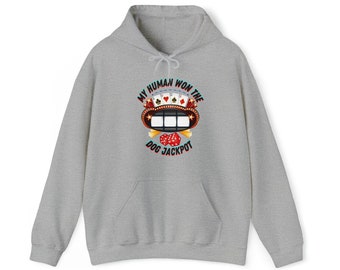 Custom Pet Photo Sweatshirt: 'Won the Pet Jackpot' Unisex Hoodie