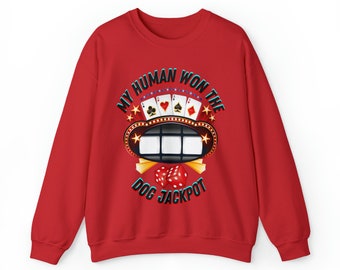 Custom Pet Portrait Sweatshirt: 'Pet Jackpot' Unisex Crewneck