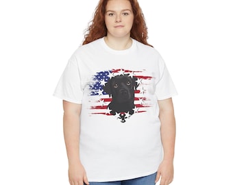 Black Labrador Retriever USA Flag Shirt, Patriotic Dog Lover Tee