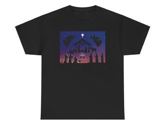 Nativity Silhouette Tee Shirt | Unisex Christmas Gift