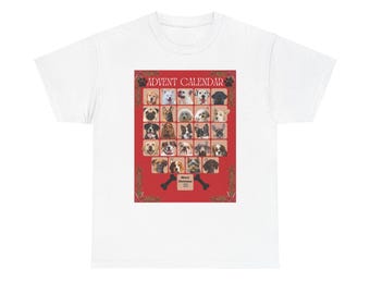 Dog Advent Calendar Shirt: Christmas Breed Poster Tee