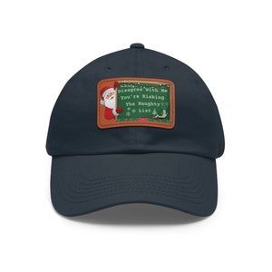Hat with Disagree with me you are risking the naughty list, Funny Christmas Baseball Cap, Christmas Trucker&#39;s Cap Humorous, Funny Hat